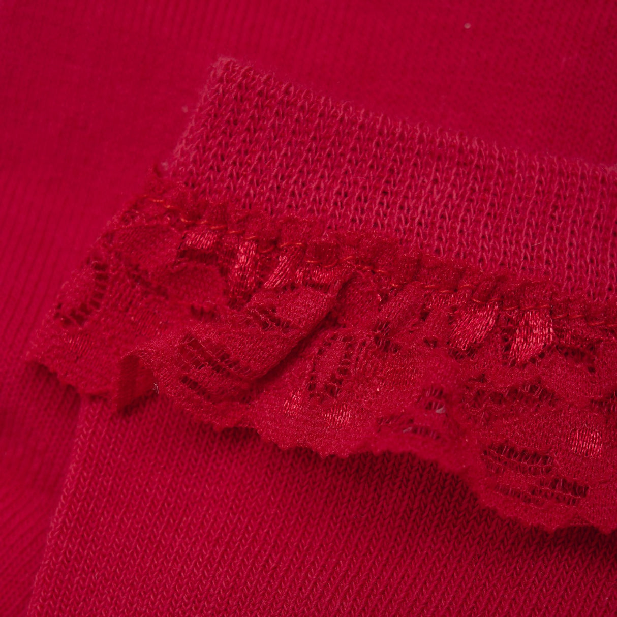 Minymo Red Ankelstrumpor Med Blonder