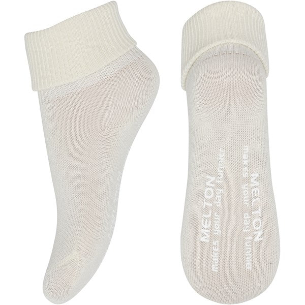 MELTON Bomull Anti-Slip Strumpor Off White