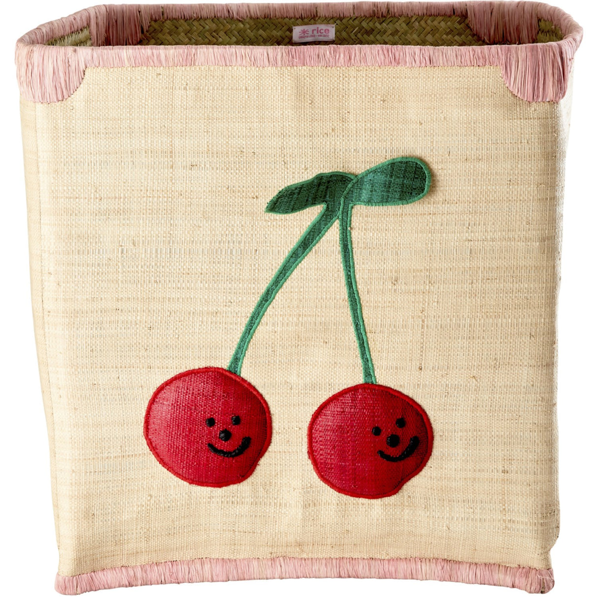 Rice Raffia Korg Natur m. Kirsebær Stor
