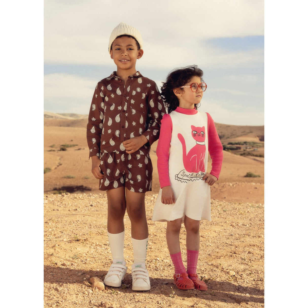 Mini Rodini White Cat Sp Klänning