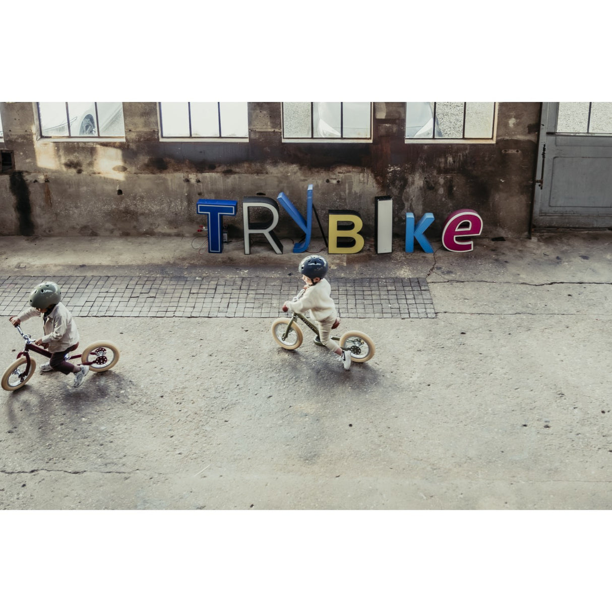 Trybike i stål, 2 hjul, Vintage Röd