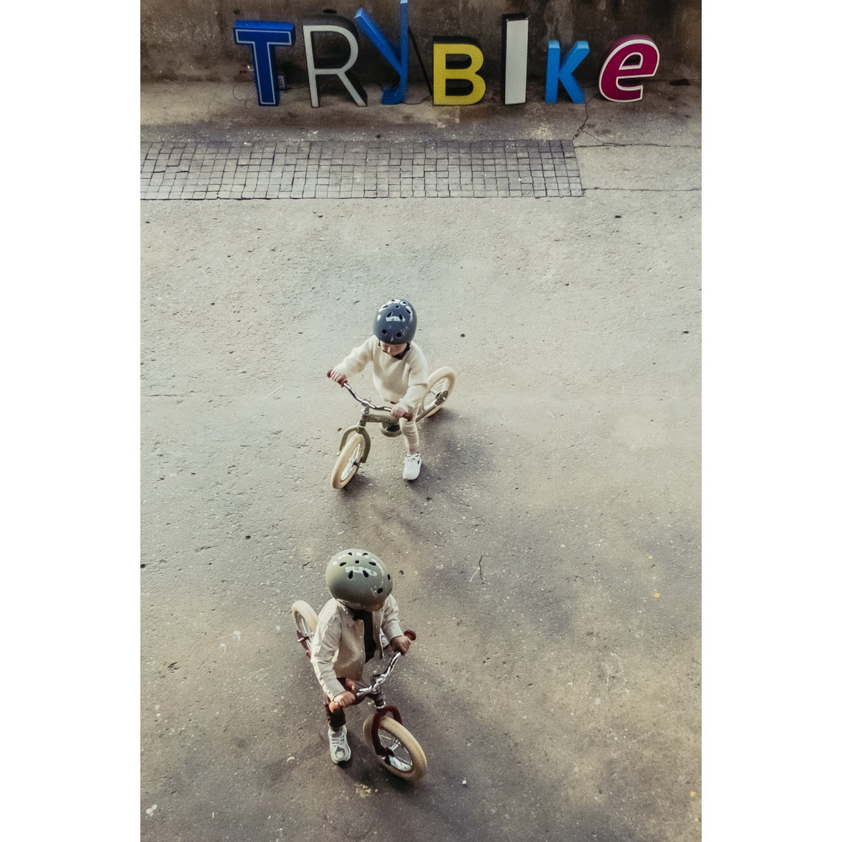 Trybike i stål, 2 hjul, Vintage Röd