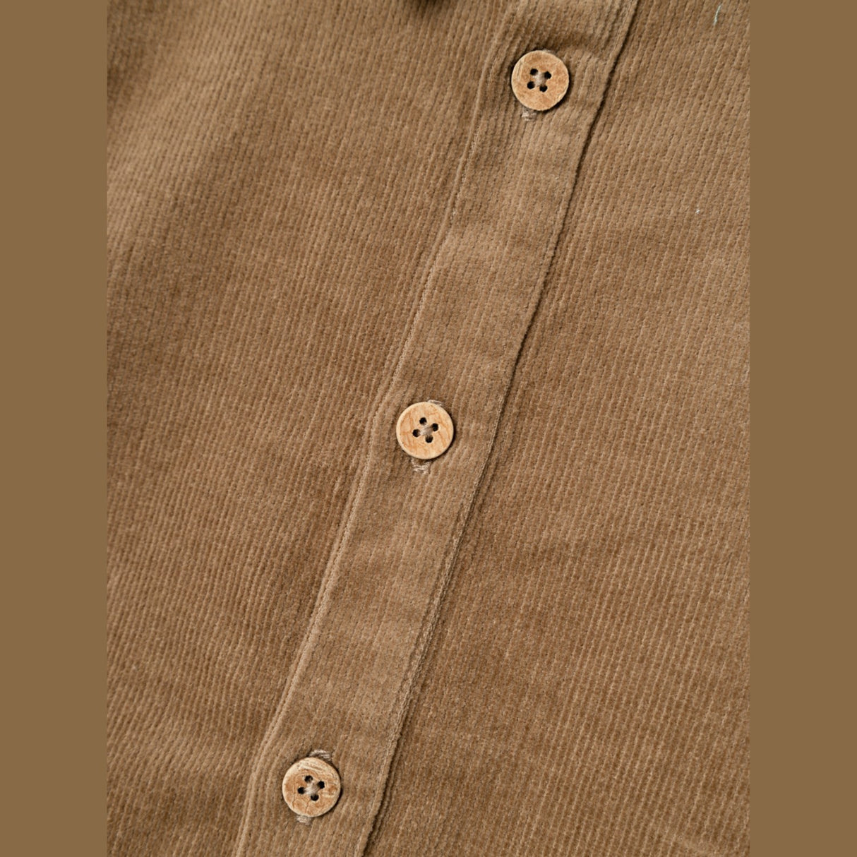 Lil'Atelier Sepia Tint Obert Corduroy skjorta