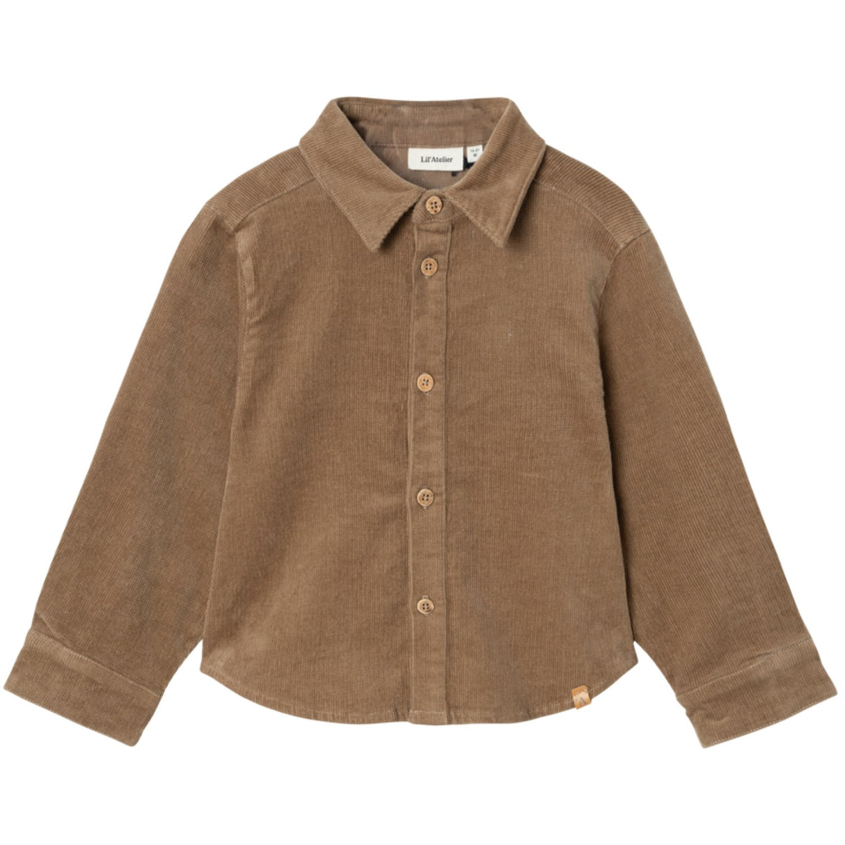 Lil'Atelier Sepia Tint Obert Corduroy skjorta
