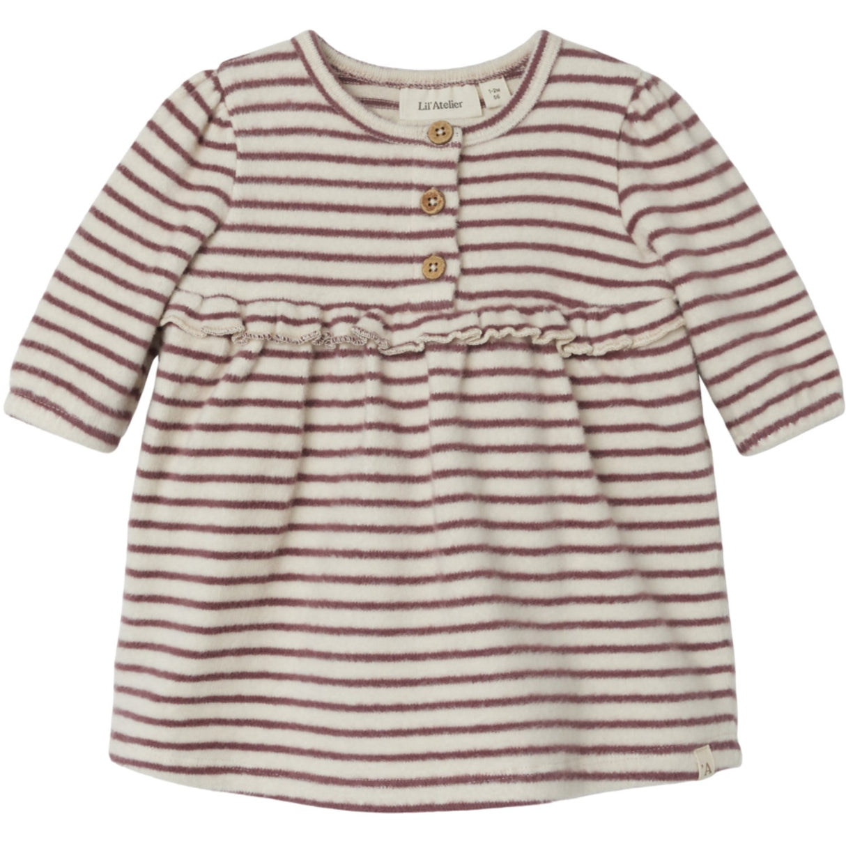 Lil'Atelier Birch Rosebrown Thoro Body Klänning Stripe