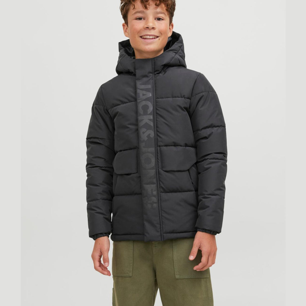Jack & Jones Junior Black Cospeed Puffer Jacka