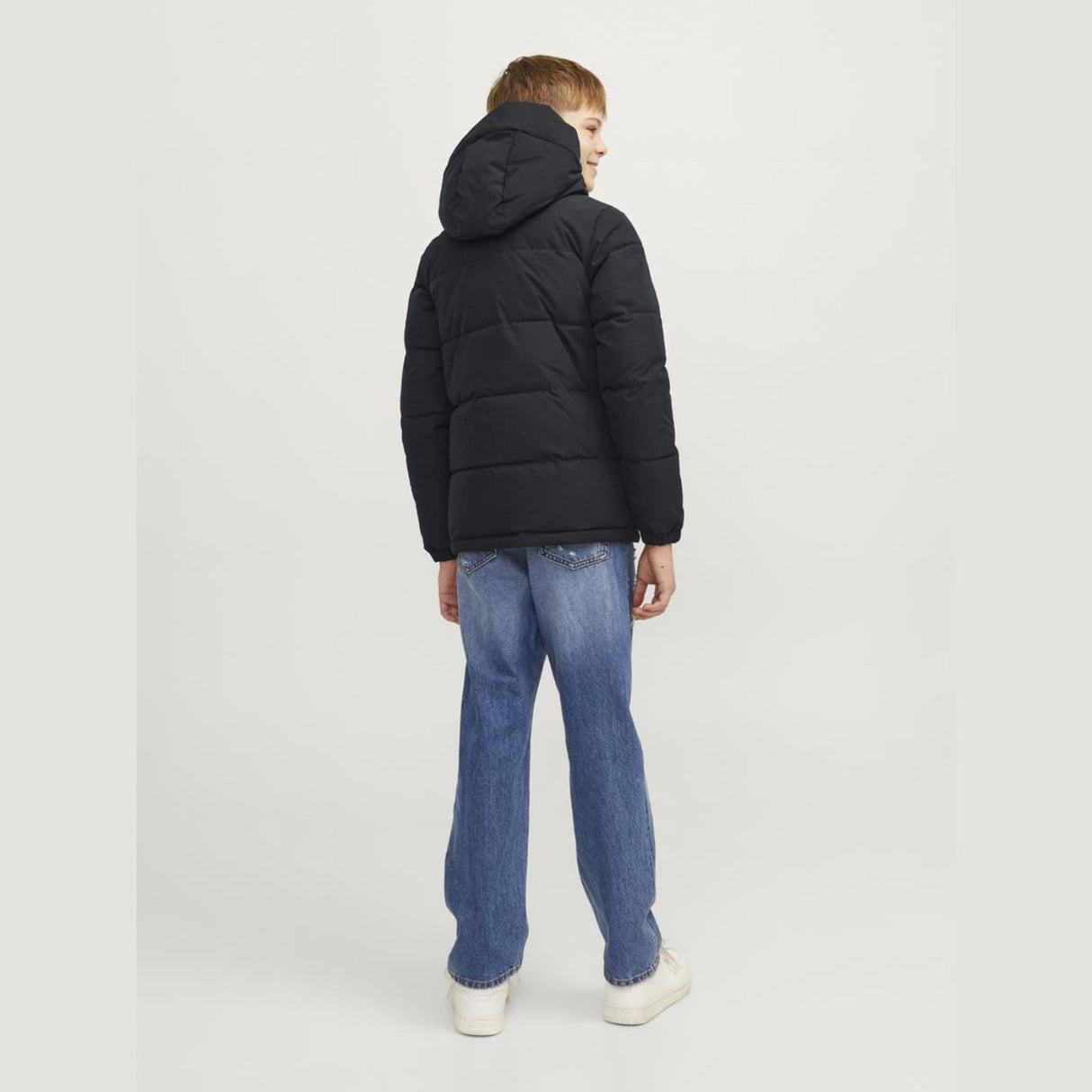 Jack & Jones Junior Black Eotto Puffer Jacka