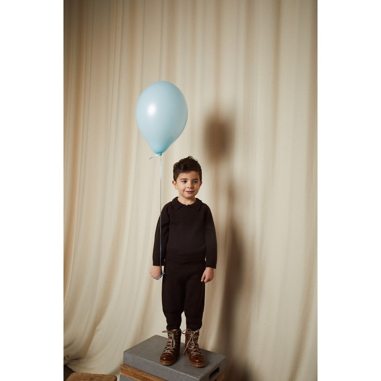 COPENHAGEN COLORS Dk Brown Merino Mysiga byxor