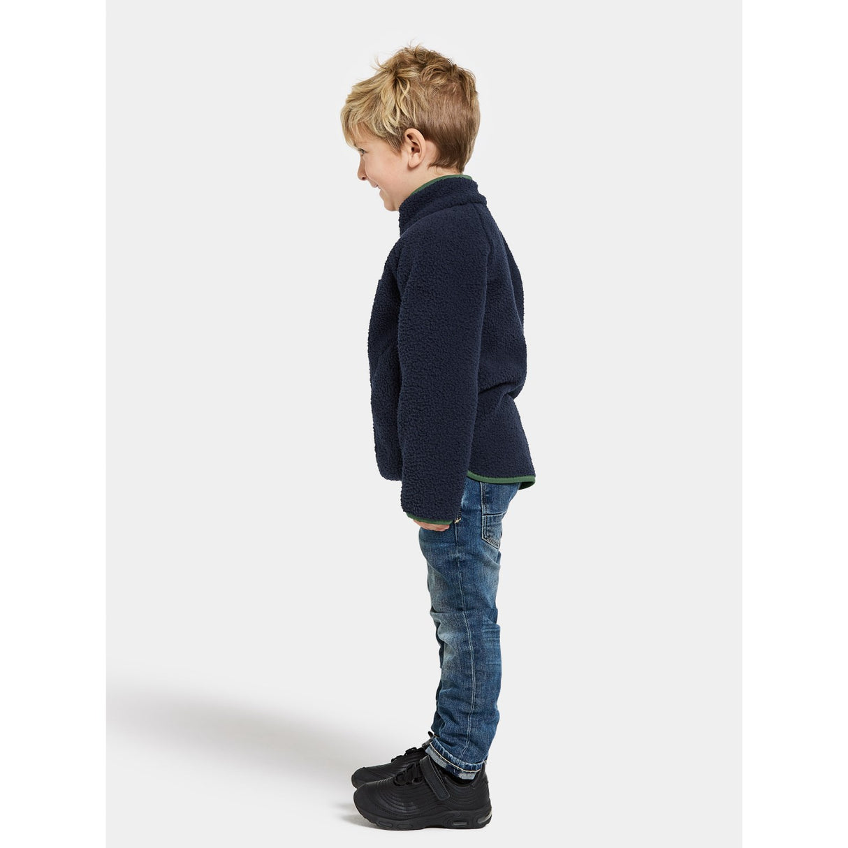 Didriksons Navy Gibbs Kids Fullzip Fleece Jacka 2