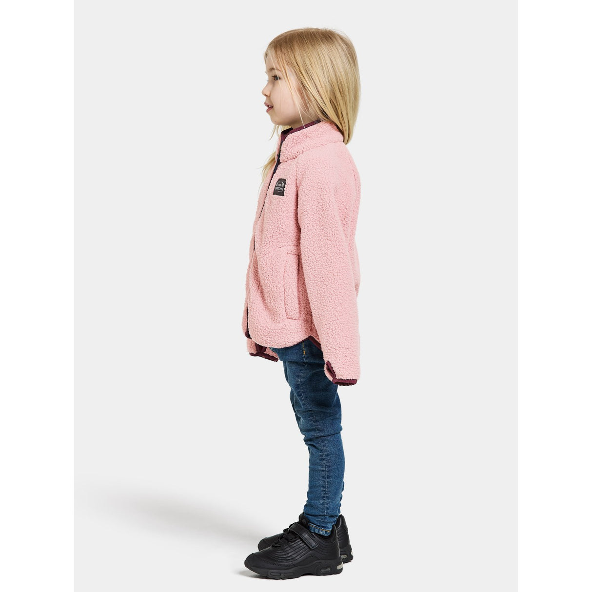 Didriksons Dusty Pink Gibbs Kids Fullzip Fleece Jacka 2