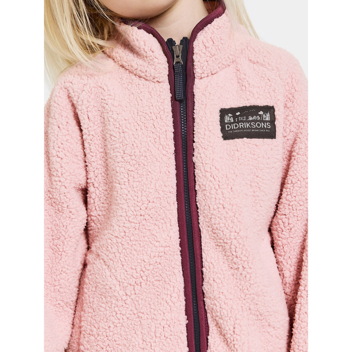 Didriksons Dusty Pink Gibbs Kids Fullzip Fleece Jacka 2