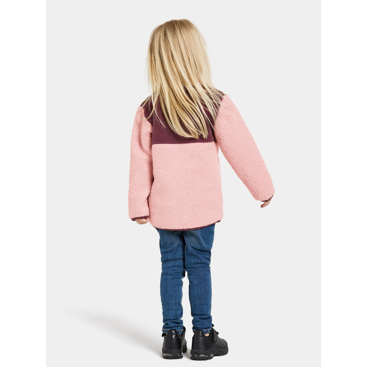 Didriksons Dusty Pink Gosig Kids Halfzip Fleece Jacka
