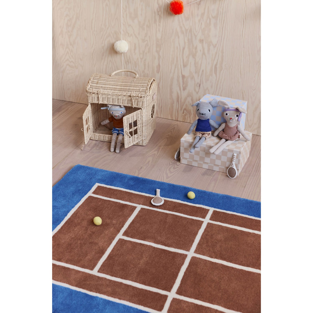 OYOY Caramel/Optic Blue Tennis matta