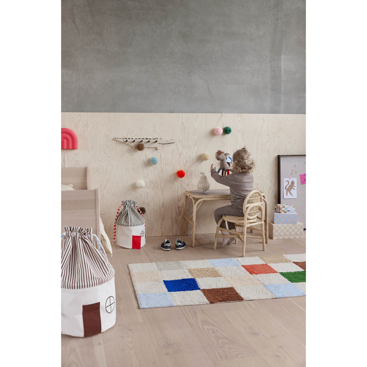 OYOY Cherry Red Koya förvaringskorg