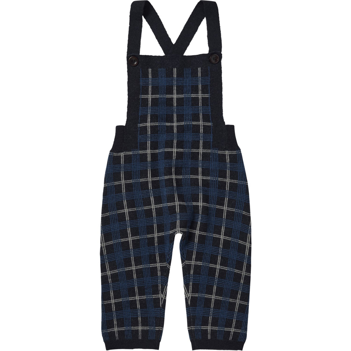 FUB Dark Navy Bebis Checked Överalls