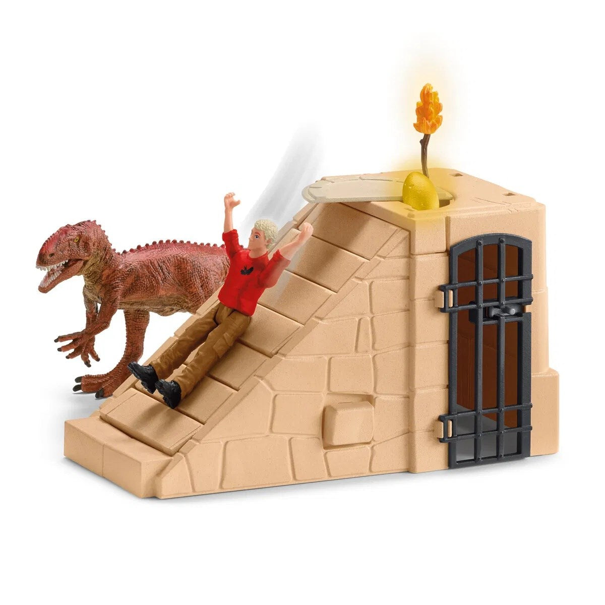 Schleich® erövring av templet i Dino – Mega Set