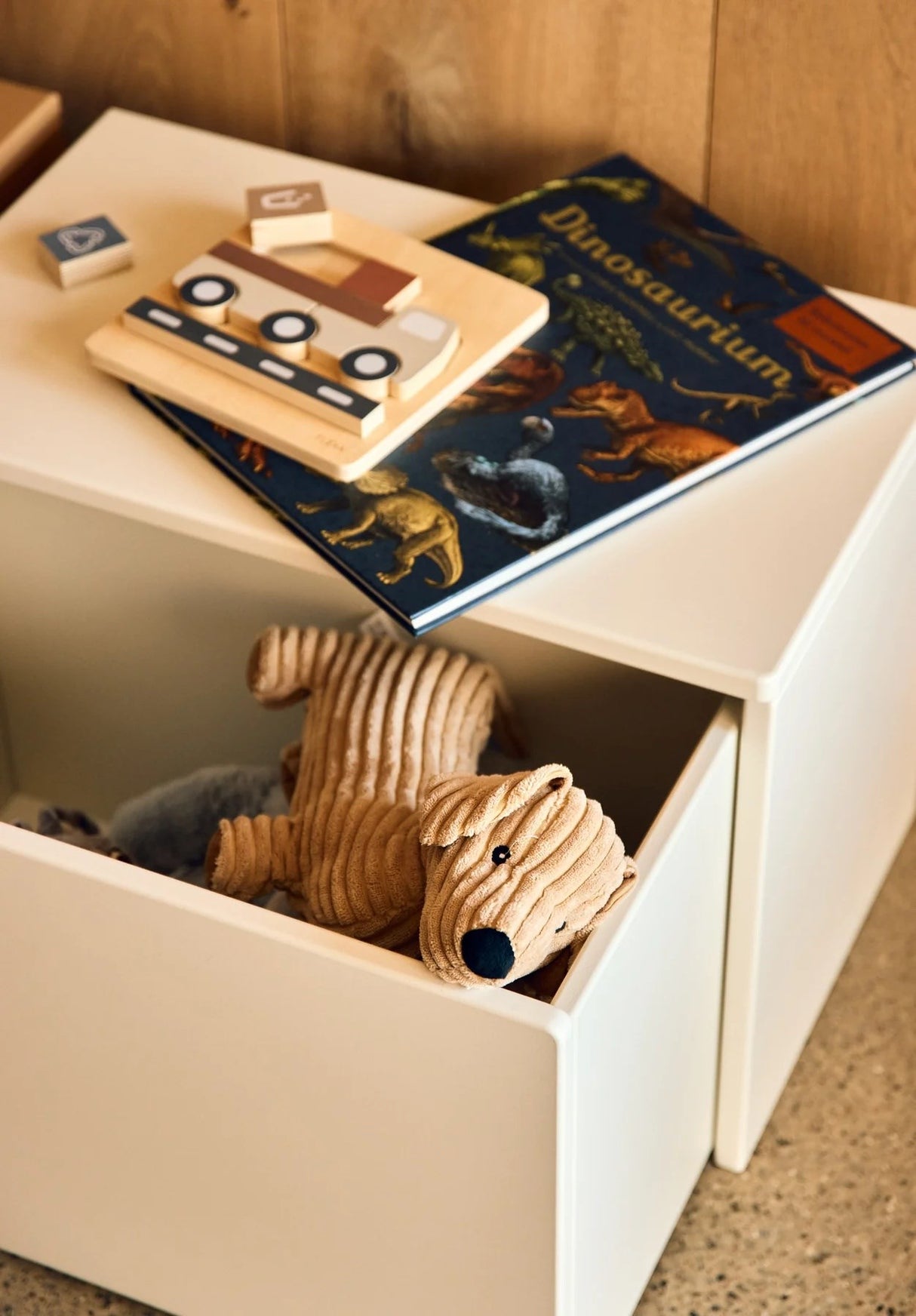 FLEXA Creme DOTS Förvaringsbänk 60x35x42 cm