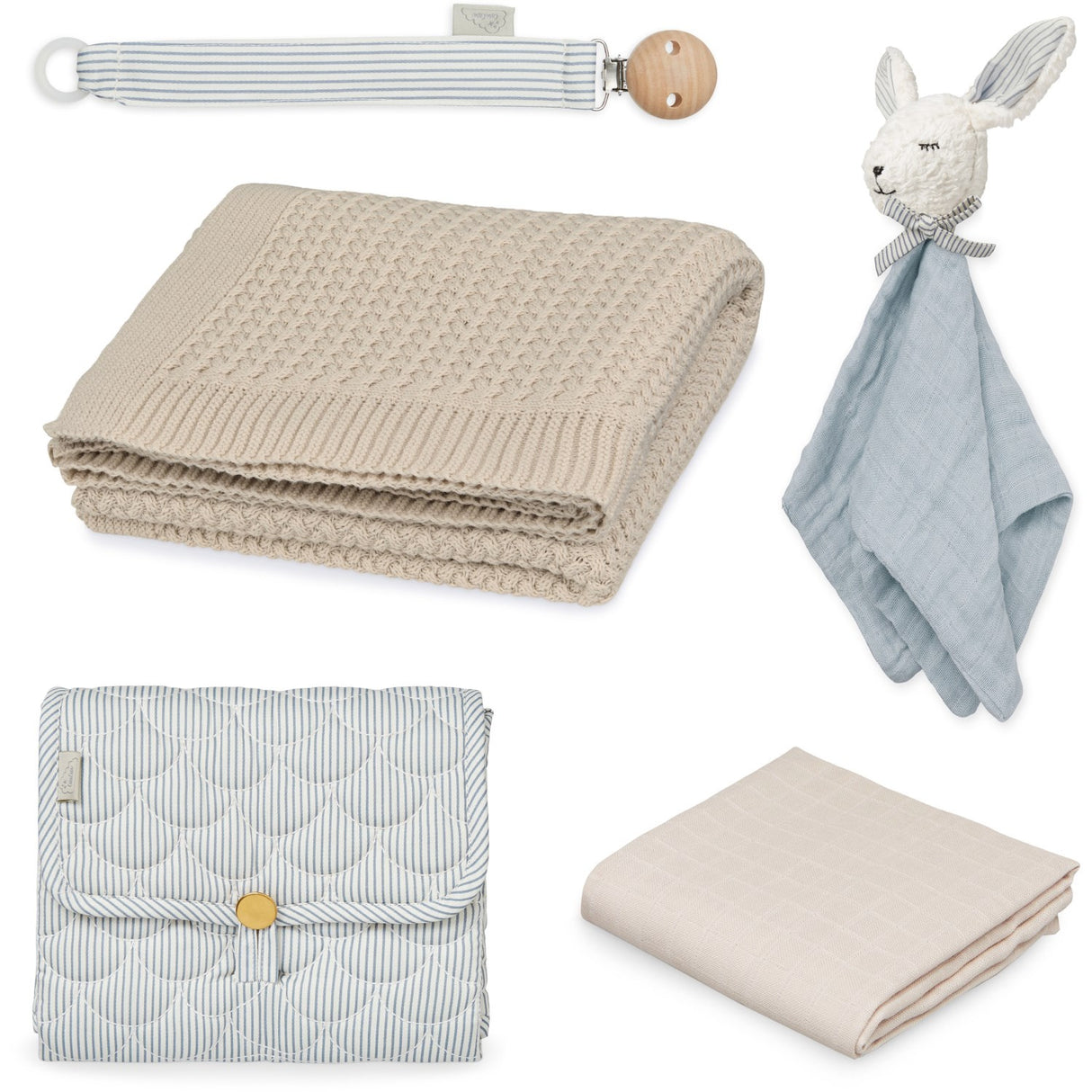 Cam Cam Copenhagen Classic Stripes Blue Baby Shower Presentkorg