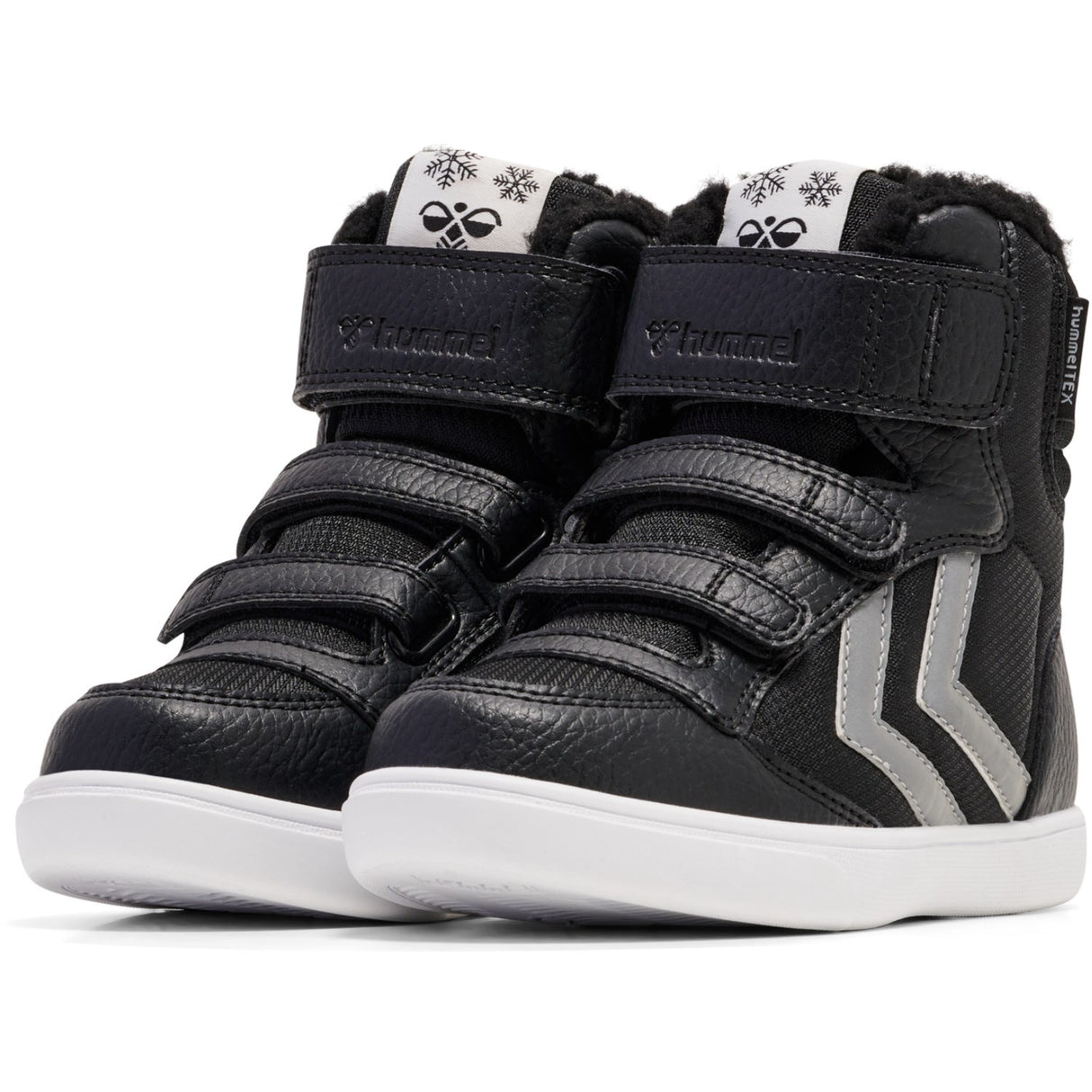 Hummel Black/Grey Stadil Super Poly Vinterstövlar Mid Tex Jr
