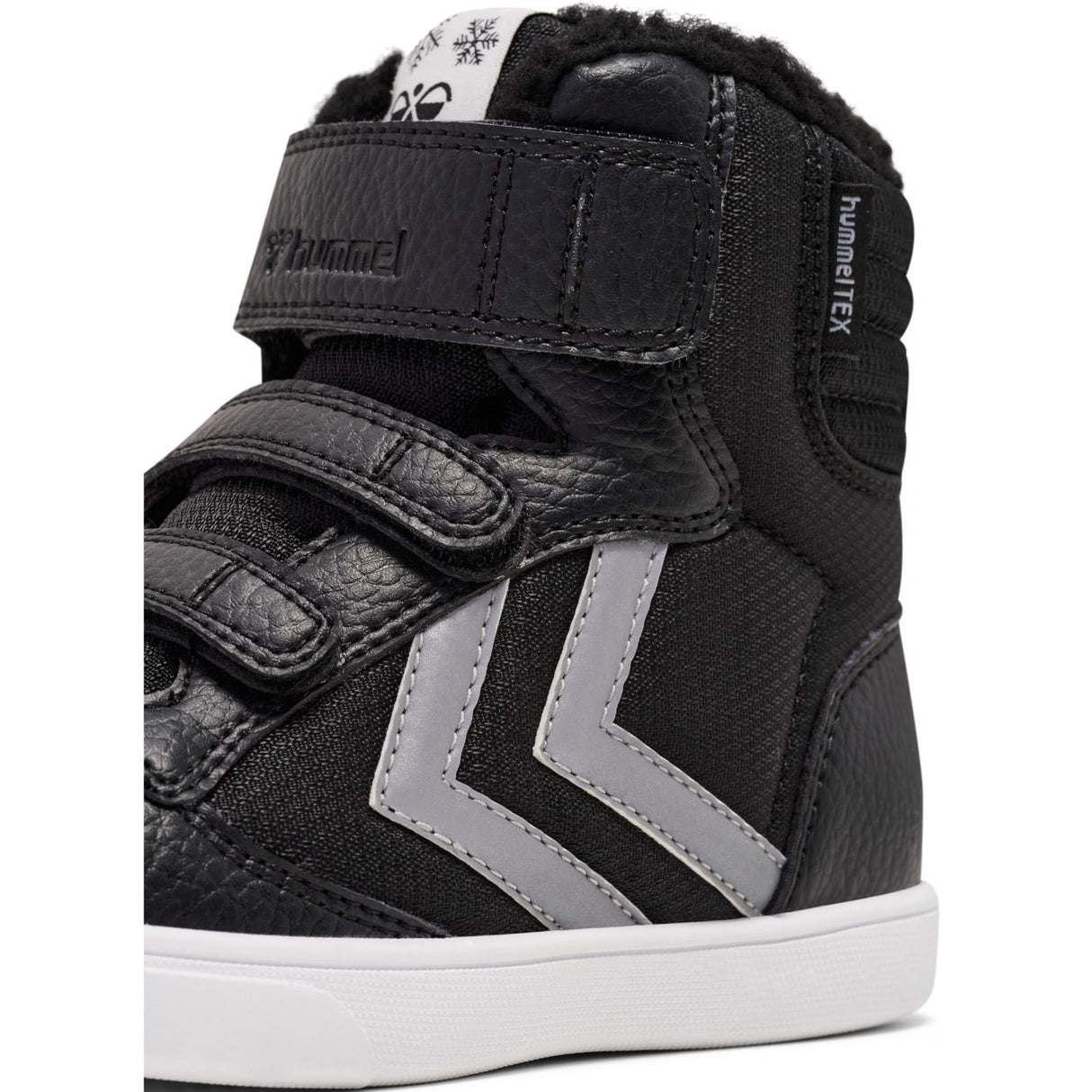 Hummel Black/Grey Stadil Super Poly Vinterstövlar Mid Tex Jr