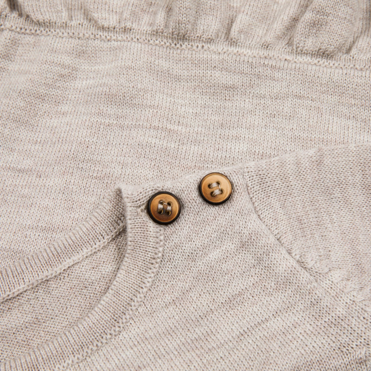 Lillelam Light Beige Romper Klänning Baby Natur