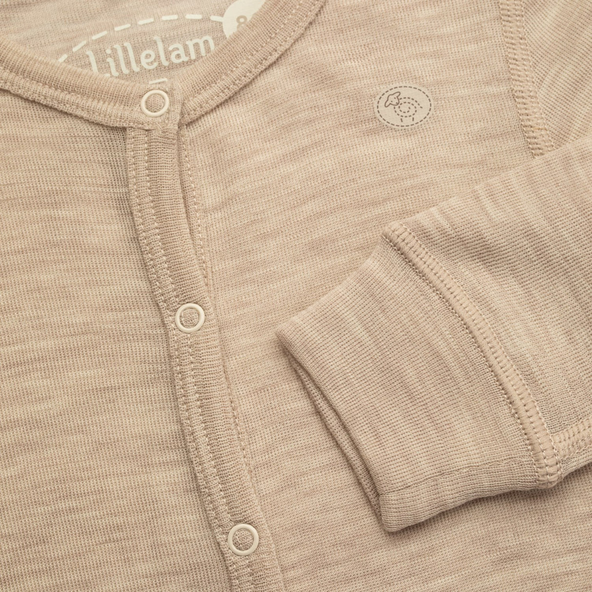 Lillelam Light Beige Ull Onesie