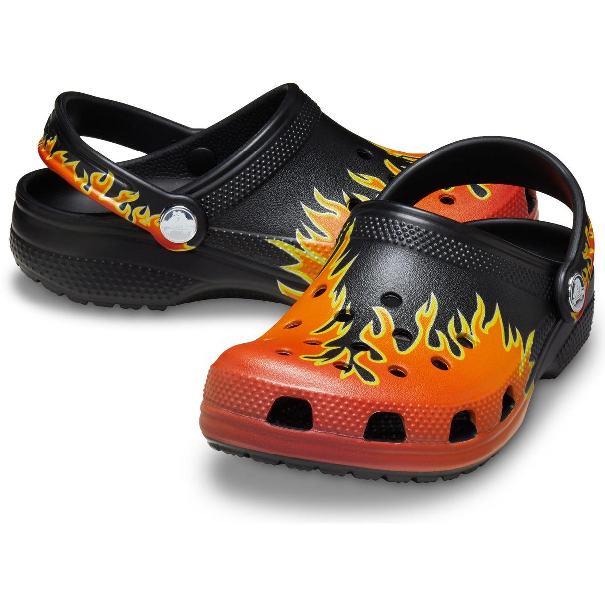 Crocs Black/Multi Classic Flames Clog