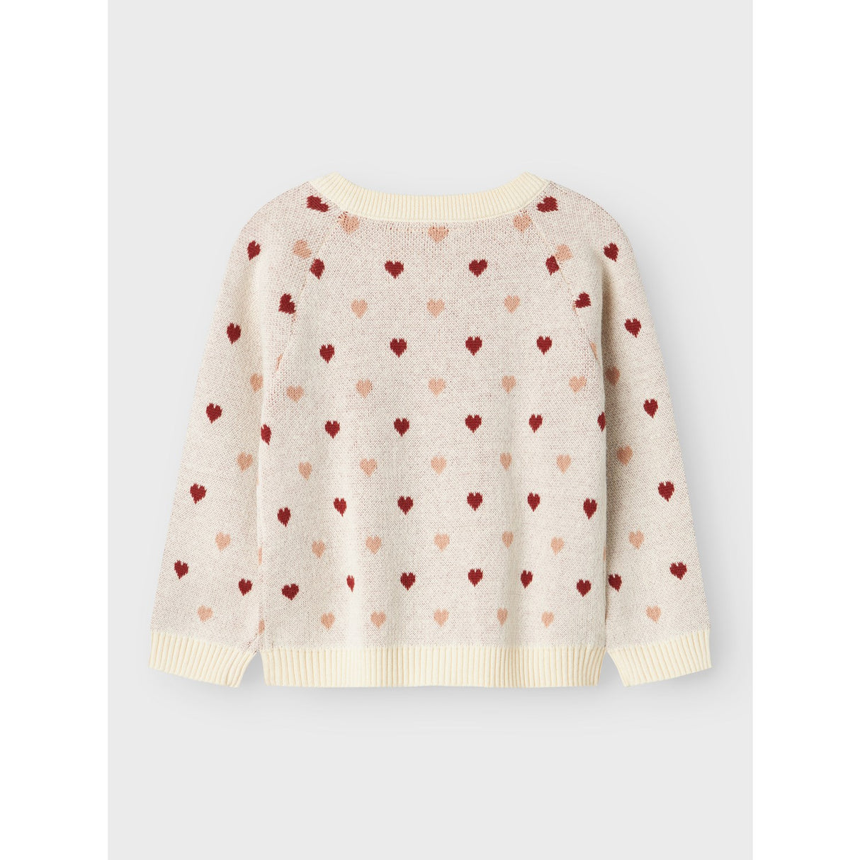 Lil'Atelier Turtledove Saran Stickad Cardigan Heart