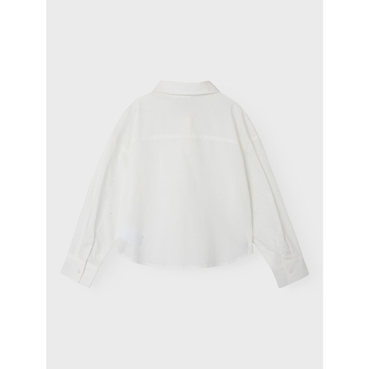 Name It Bright White Studs Olara Short Loose Skjorta