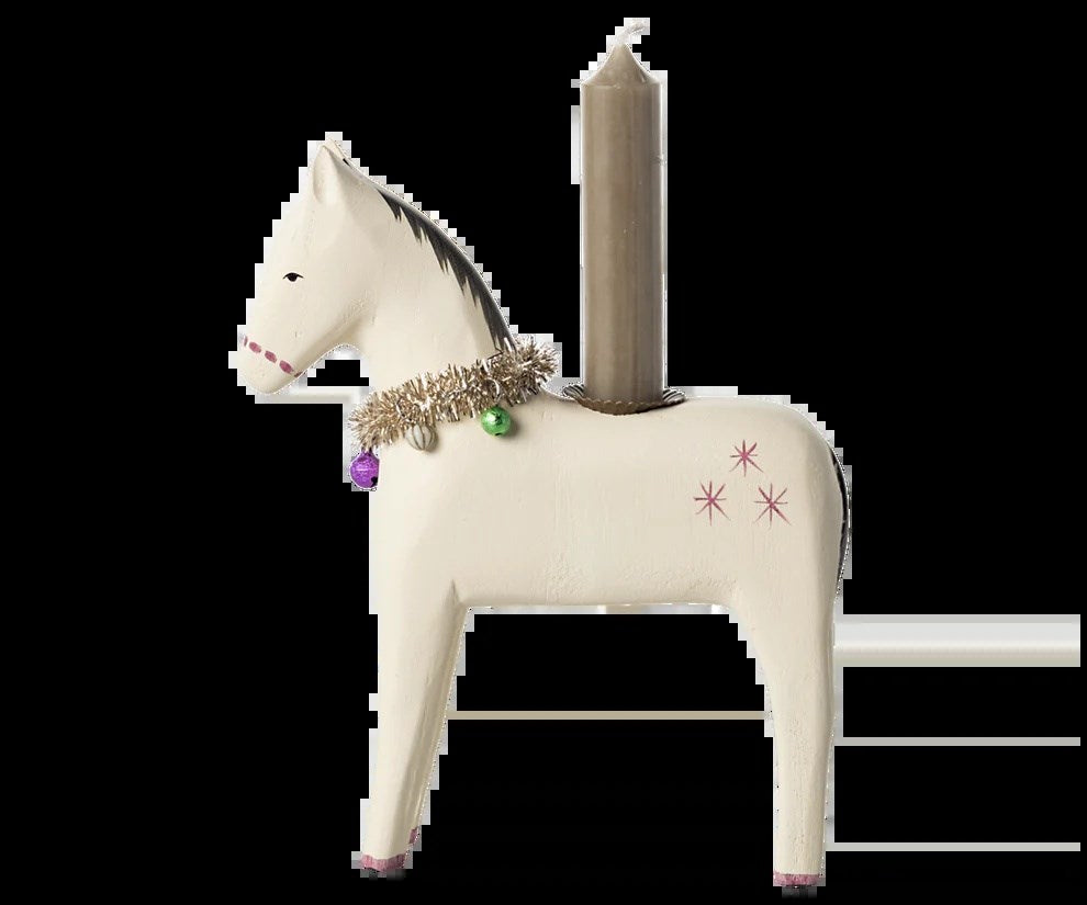 Maileg Ljusstakar i trä, Stor häst