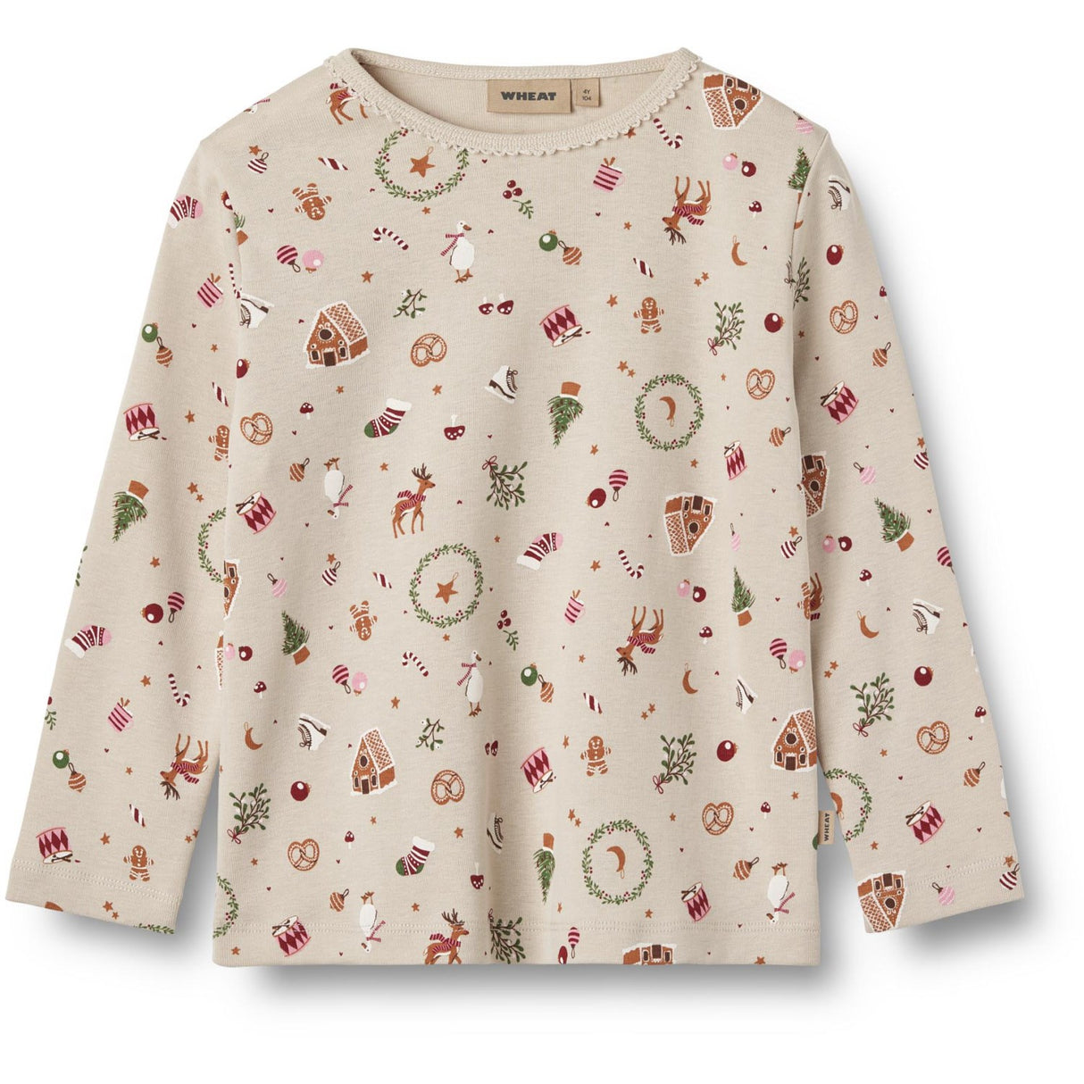 Wheat Offwhite Holiday Nattset Picoting Mila