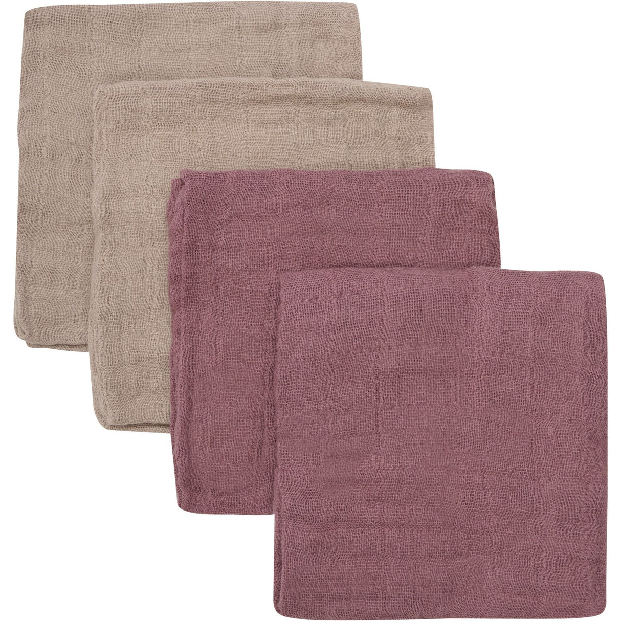 Pippi Withered Rose Ekologiska tygblöjor Muslin 4-pack
