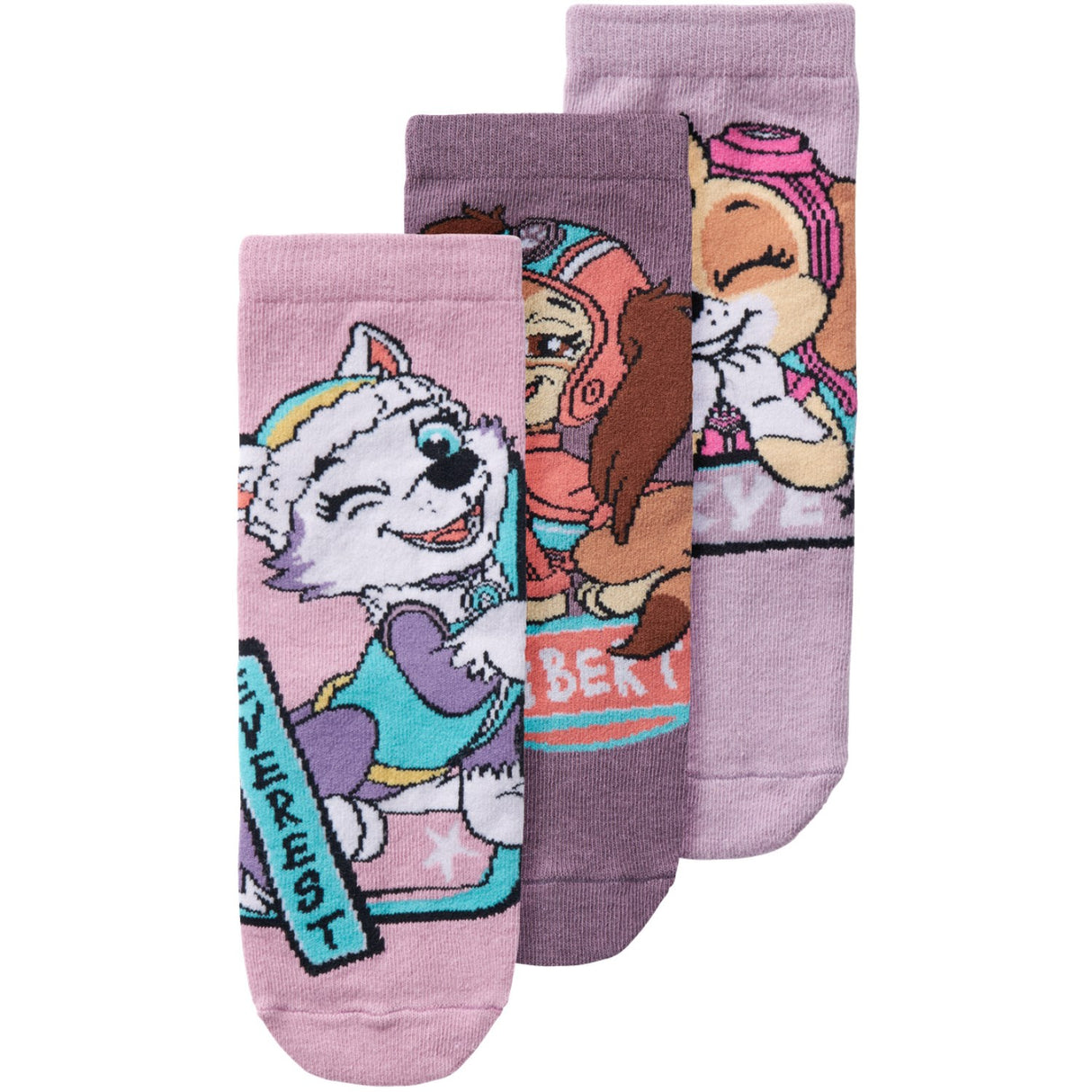 Name It Lavender Mist Nara Paw Patrol 3-Pack Strumpor