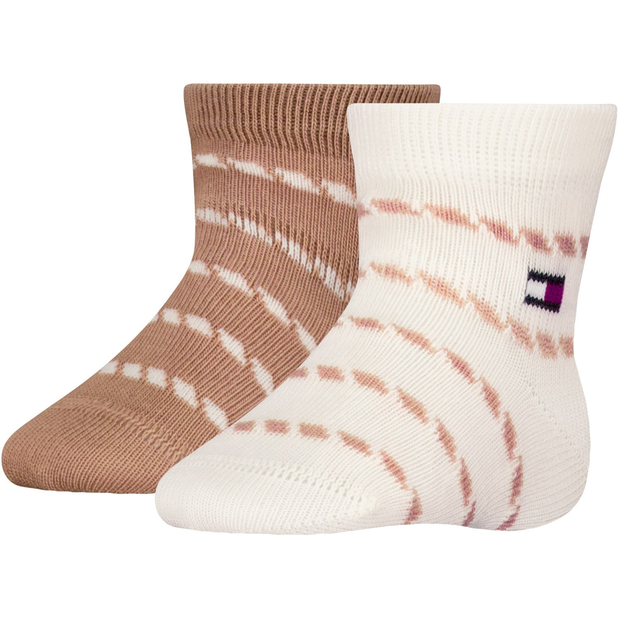 Tommy Hilfiger Classic Khaki Baby Strumpor 2-Pack Breton Stripe