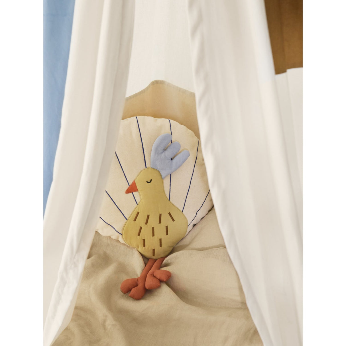 Ferm Living Silver Fern/Undyed Påfågel Kudde