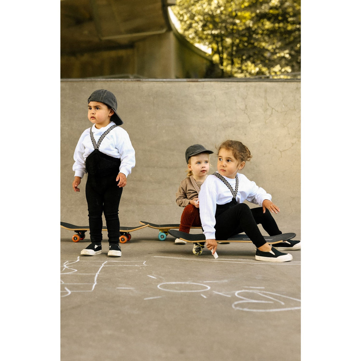 Silly Silas Cinnamon Checked Granny Teddy Footless Leggings