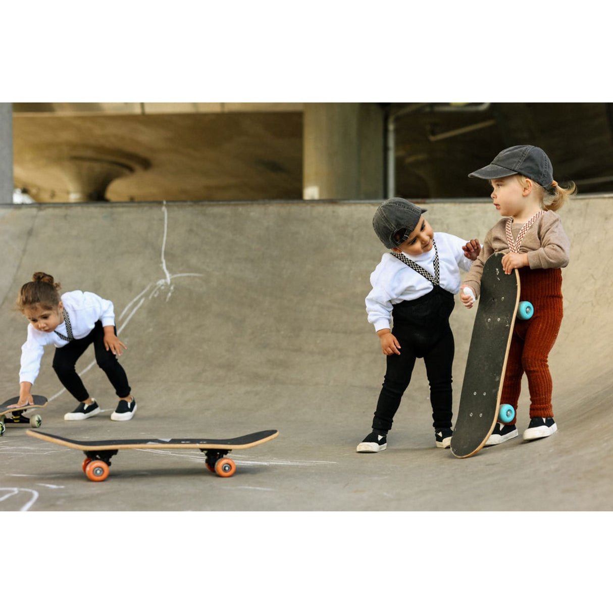 Silly Silas Cinnamon Checked Granny Teddy Footless Leggings