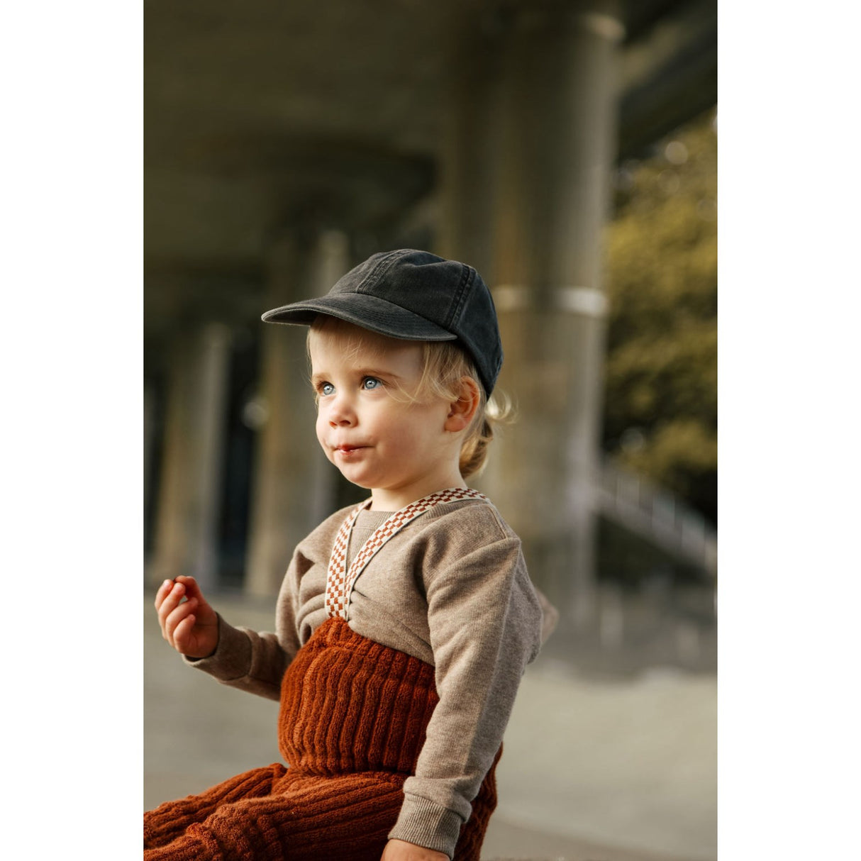 Silly Silas Cinnamon Checked Granny Teddy Footless Leggings