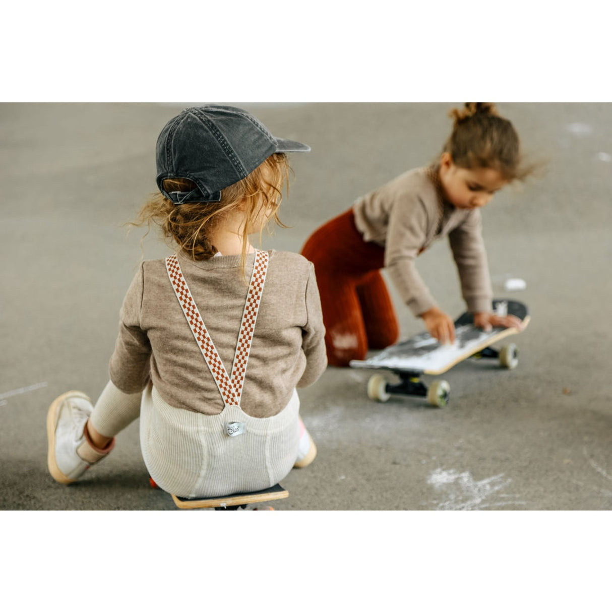 Silly Silas Cinnamon Checked Granny Teddy Footless Leggings