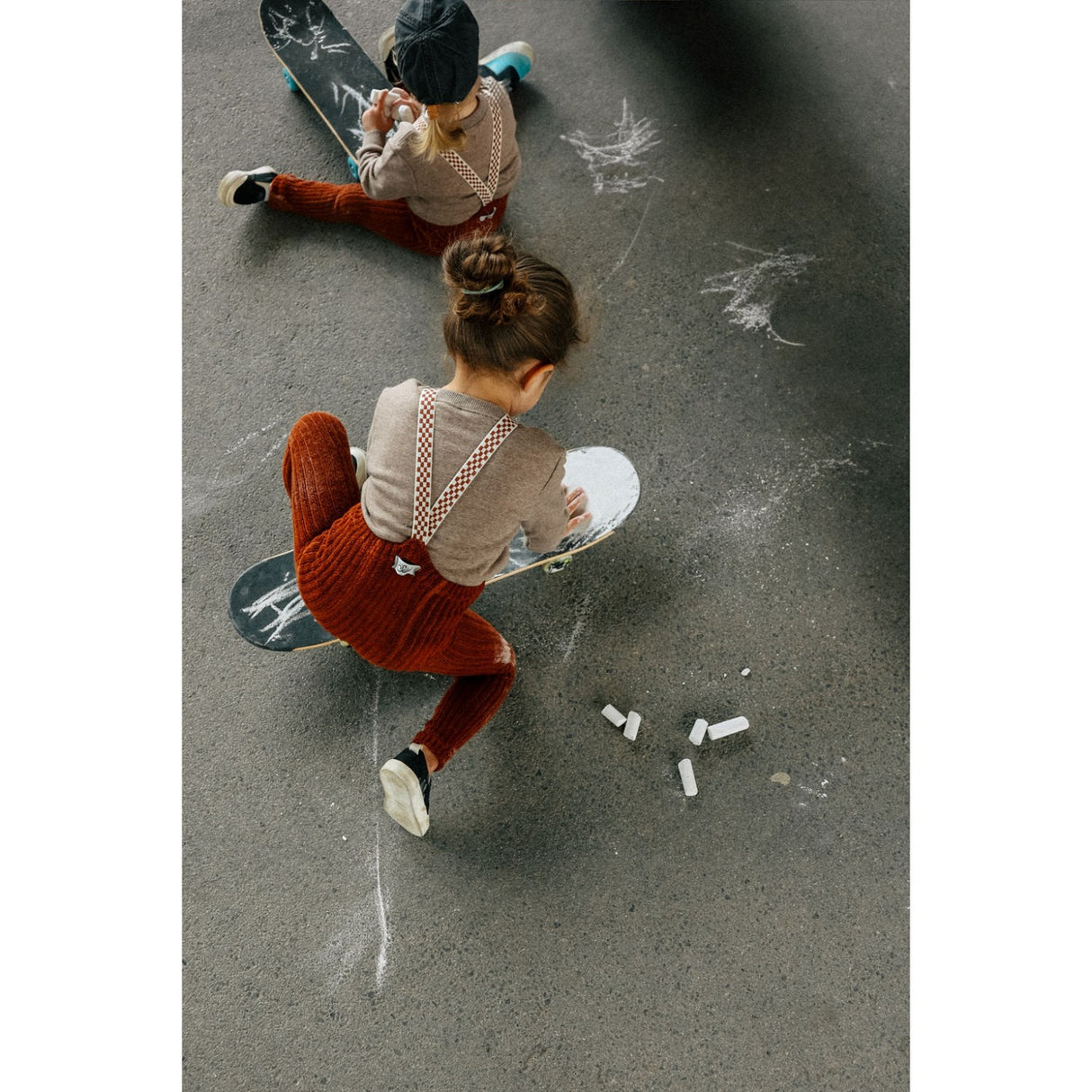 Silly Silas Cinnamon Checked Granny Teddy Footless Leggings