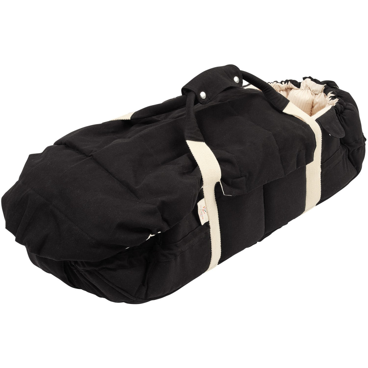 COPENHAGEN COLORS Black W. Cream Solid Stripe Organic Multifunctional Lift