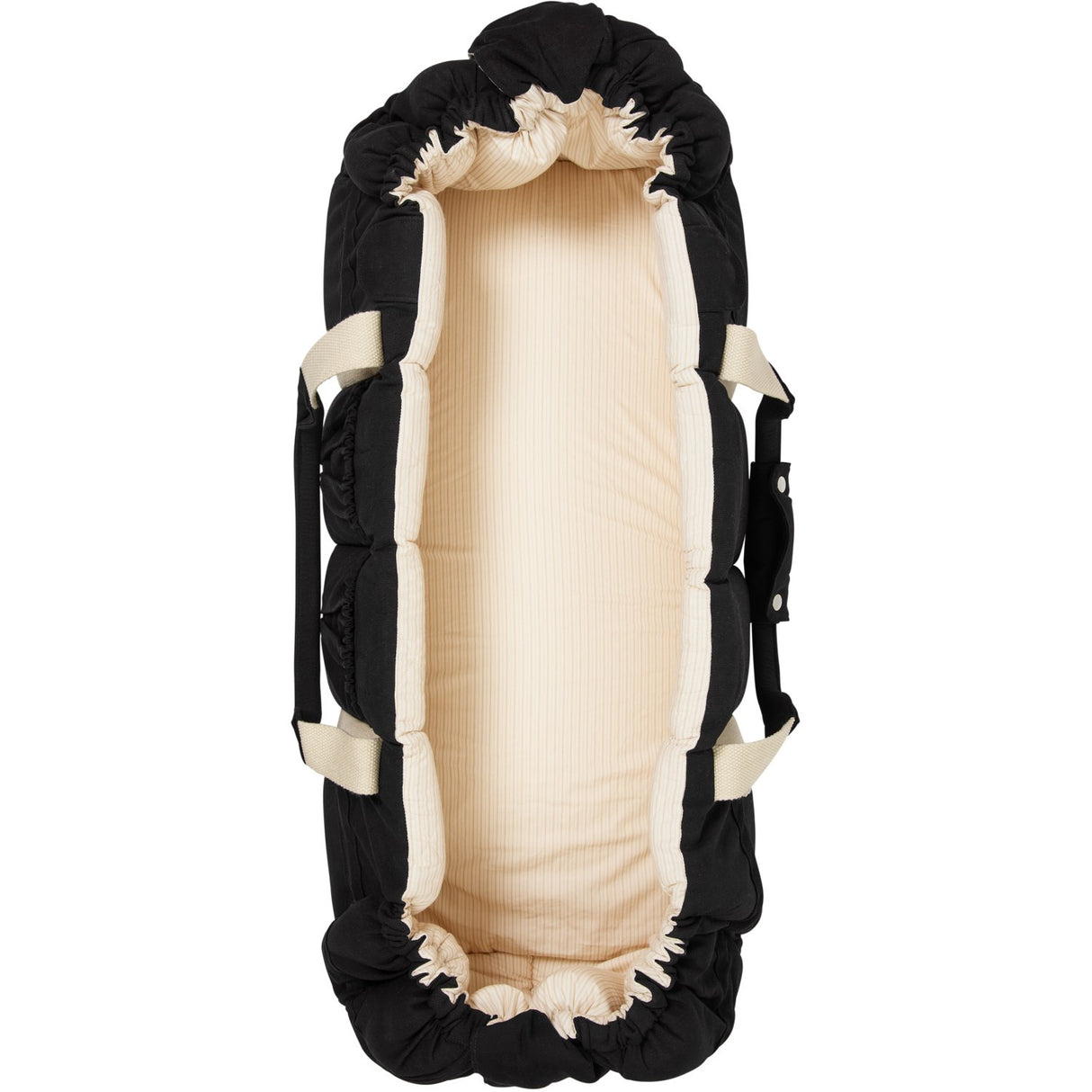 COPENHAGEN COLORS Black W. Cream Solid Stripe Organic Multifunctional Lift