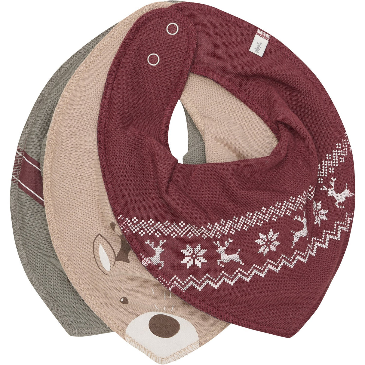 Pippi New Maroon Bandana Savlesmæk AOP 3-pack
