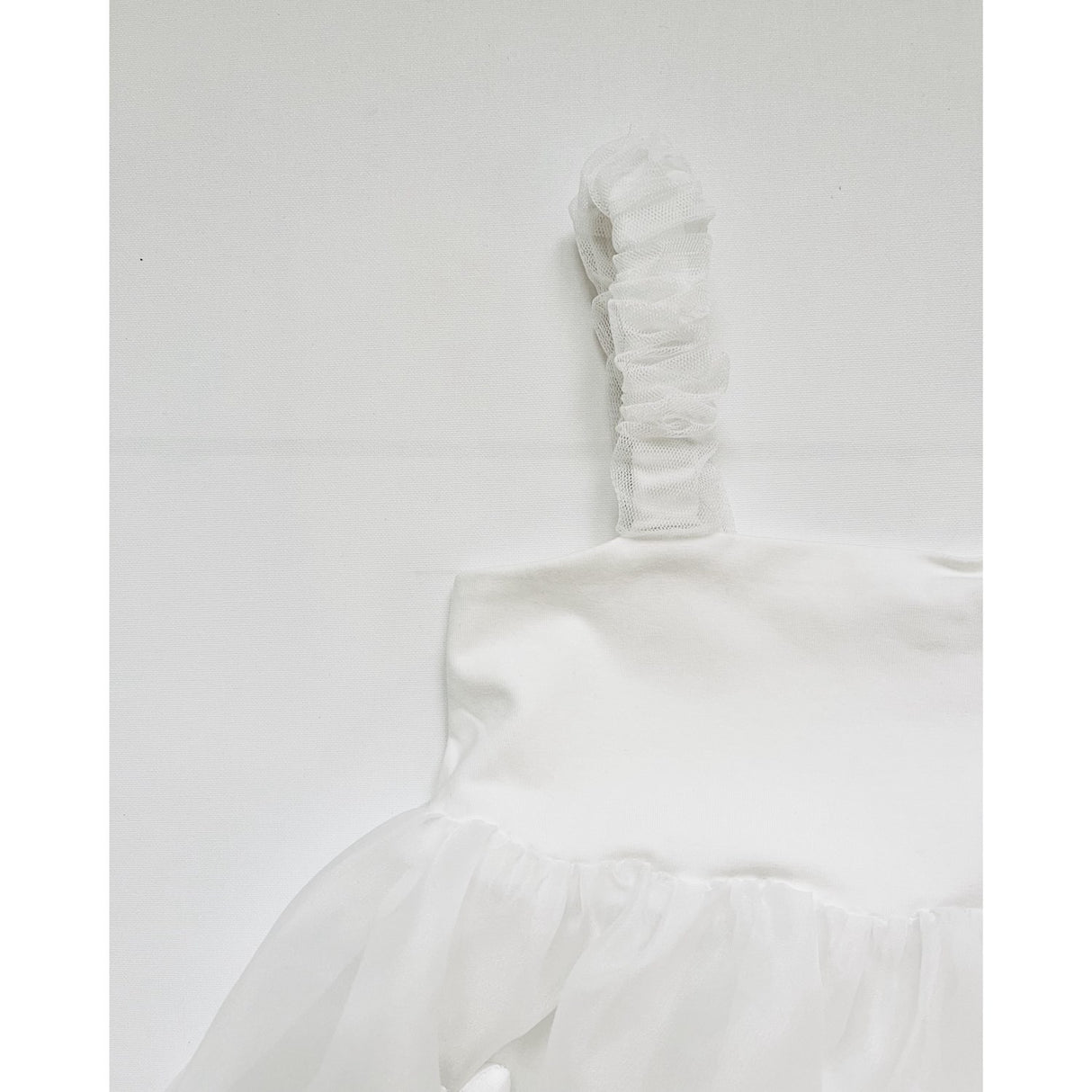 Dolly by Le Petit Tom White Dolly World Heart Balloon Organza Klänning