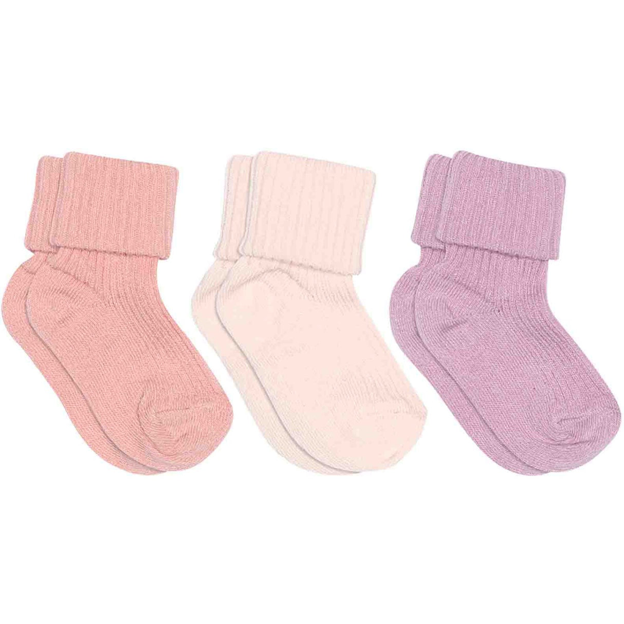 Mp Danmark Cherry Blossom Cotton rib babystrumpor - 3-pack