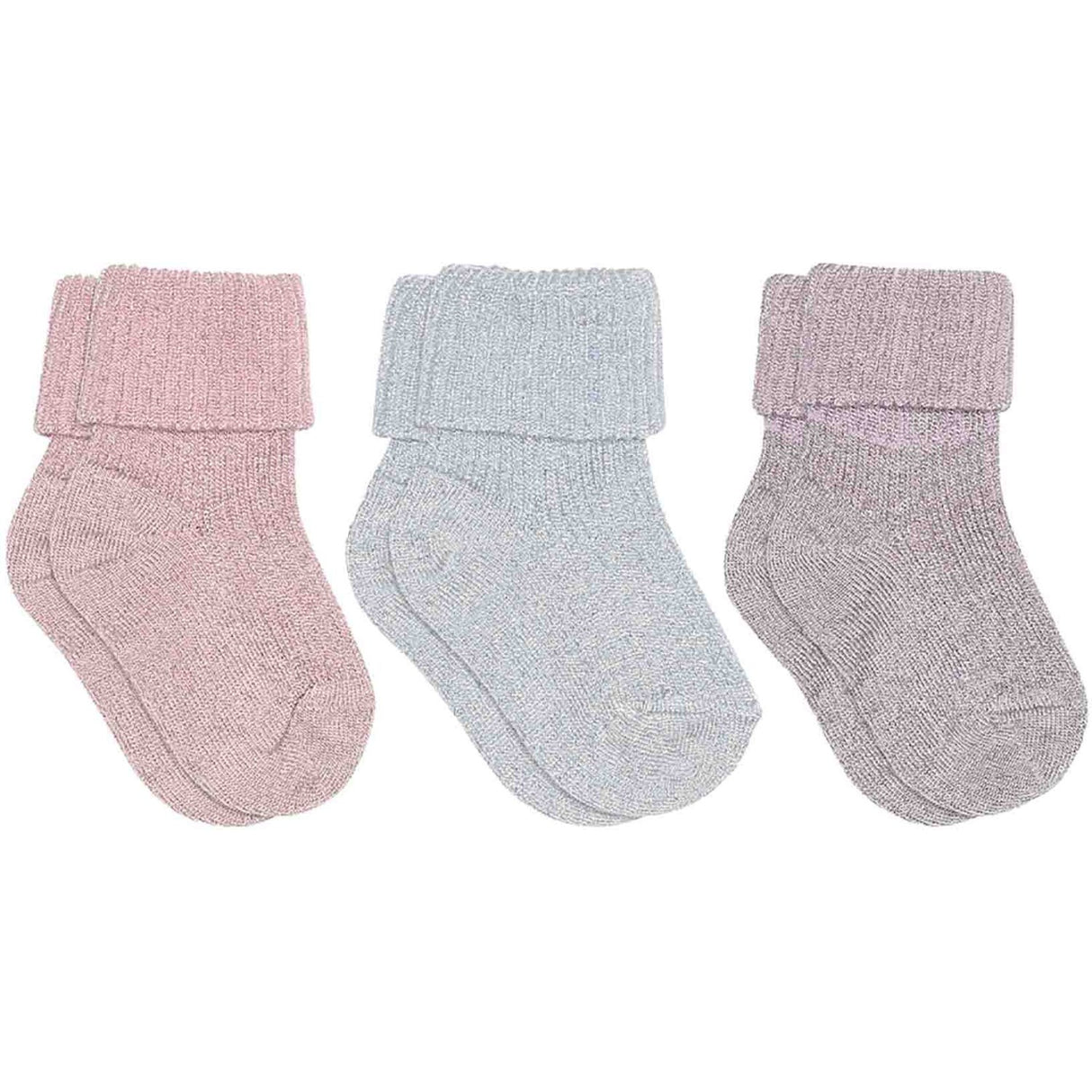 Mp Danmark Ice Heather Ida glitter strumpor - 3-pack