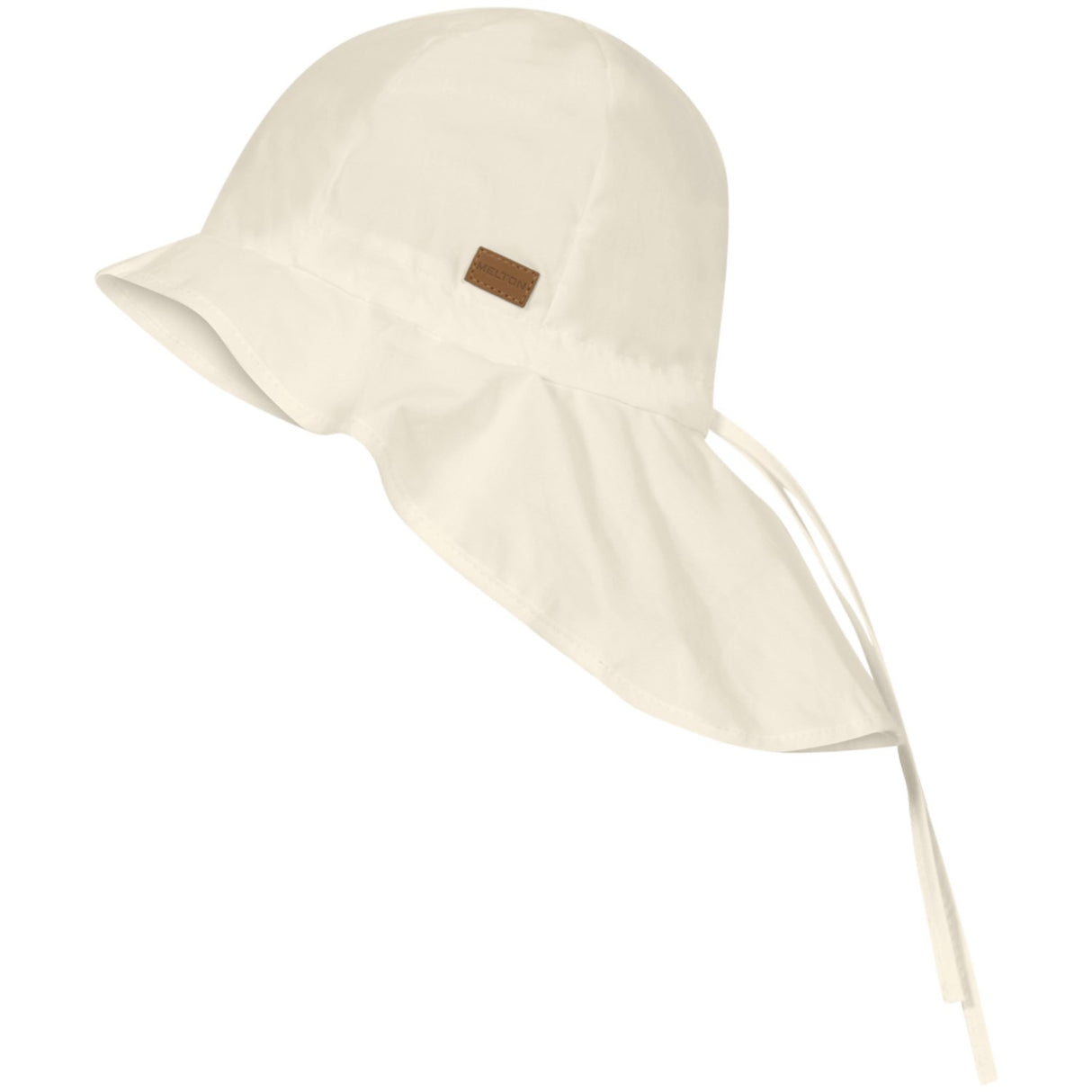 MELTON Buttercream Poplin hatt - nacke nyans