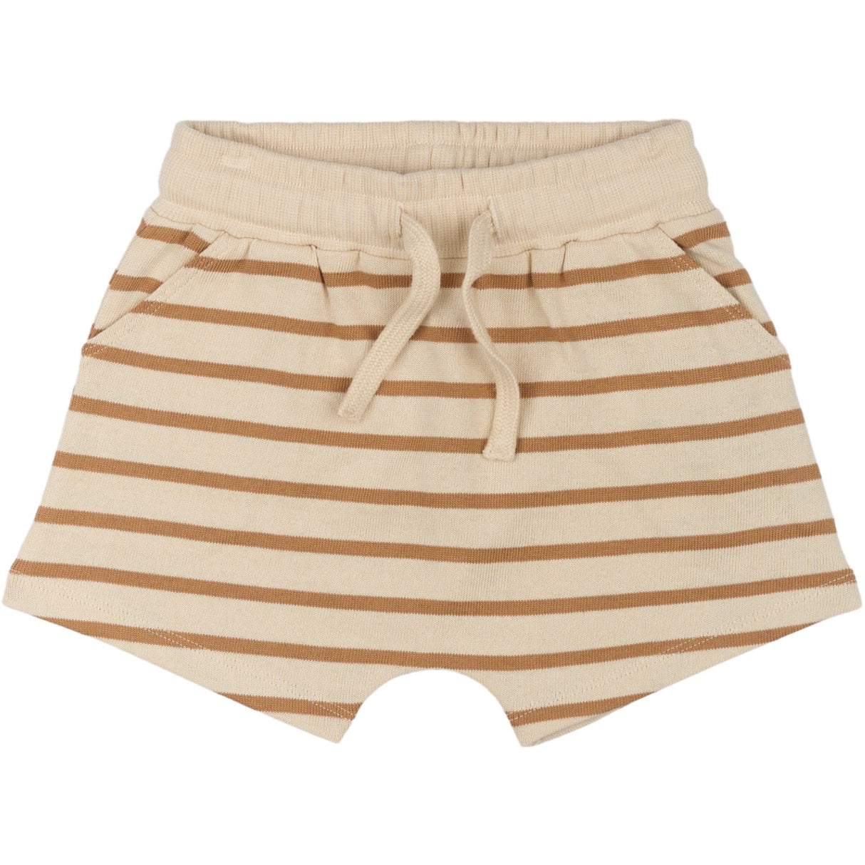 THE NEW Siblings Indian Tan Striped Nat Uni Shorts