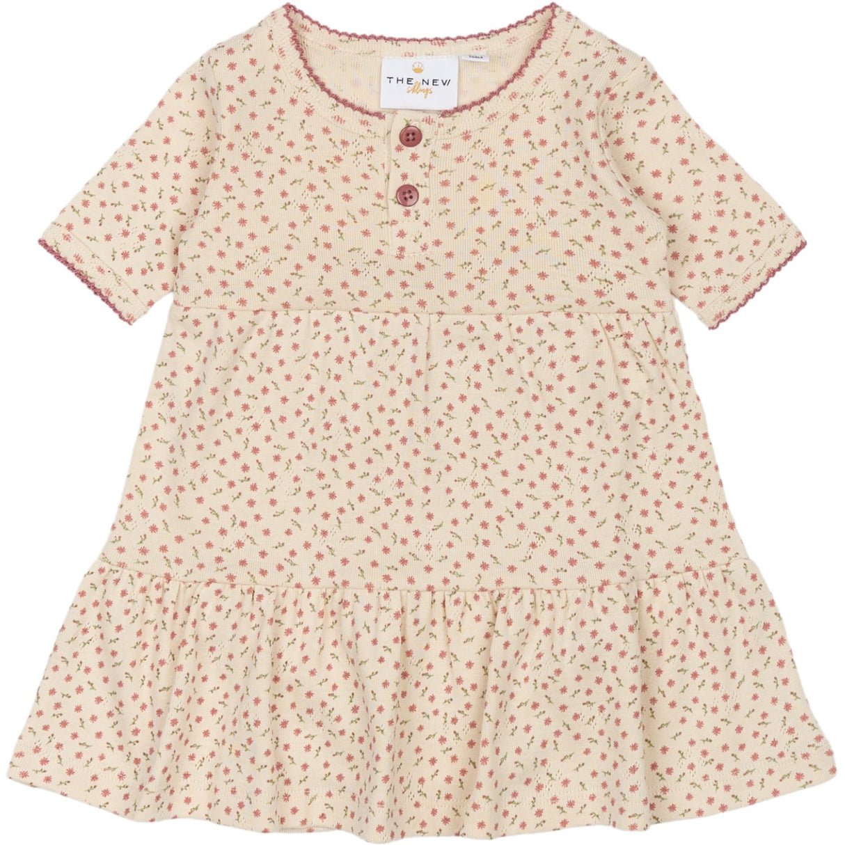 THE NEW Siblings White Swan AOP Odette Pointelle Body Klänning