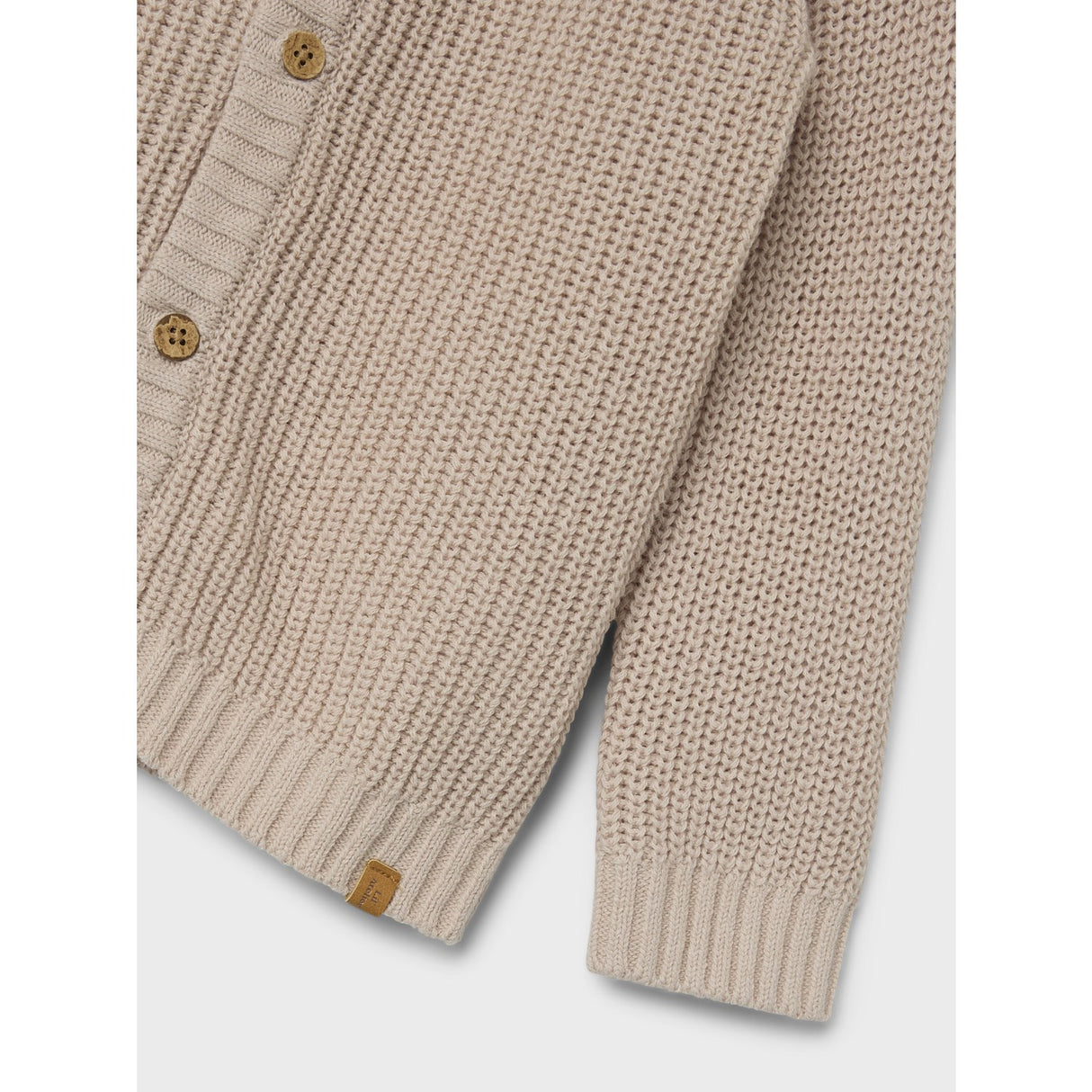 Lil'Atelier Gray Morn Emlen Lin Stickad Cardigan Noos